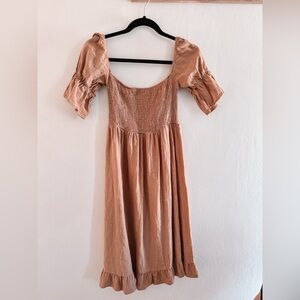Midi rose blush dress - size xs